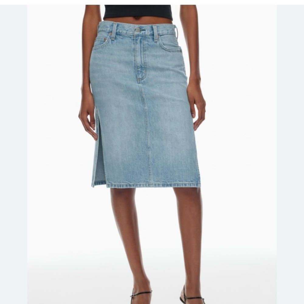 Denim Blue Women's Skirt midi 
Mid rise Aritzia